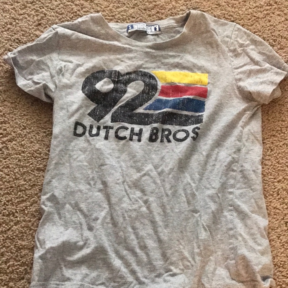 Rare Dutch Bros grey t shirt